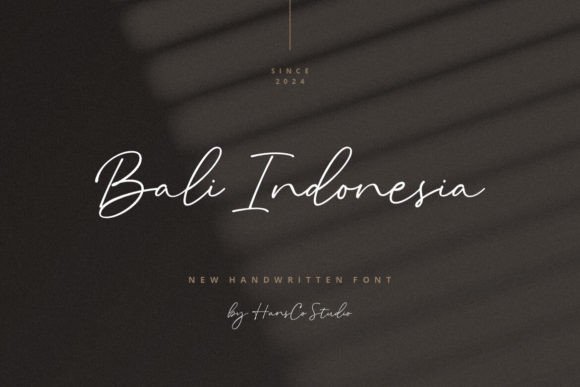 Bali Indonesia: A Modern Script Font for Small Business Branding