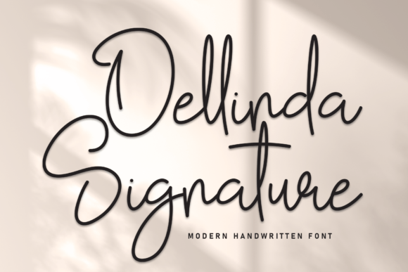 Dellinda Signature: A Refined Script Handwritten Font for Editorial Design