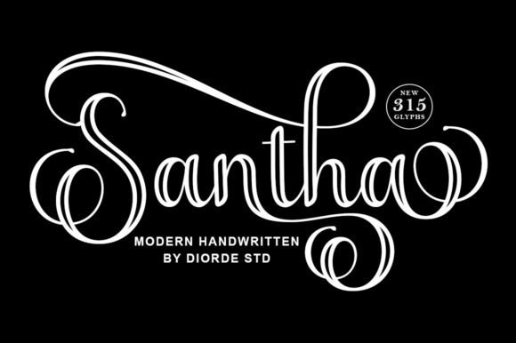 Santha Outline: The Elegant Script Font for Branding