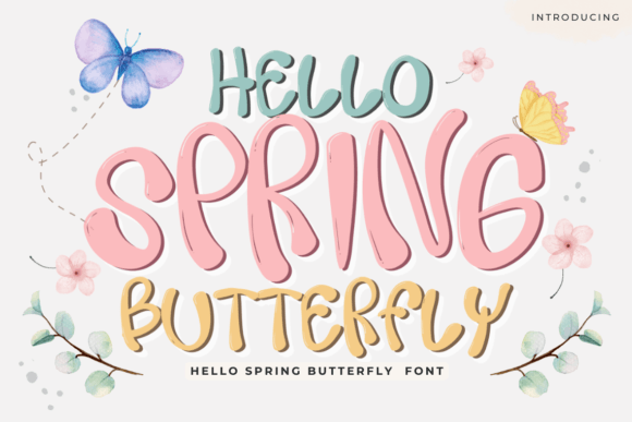 Upgrade Your Brand with Hello Spring Butterfly Typeface